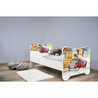 Detská posteľ Top Beds Happy Kitty 160x80 Požiarne autíčko